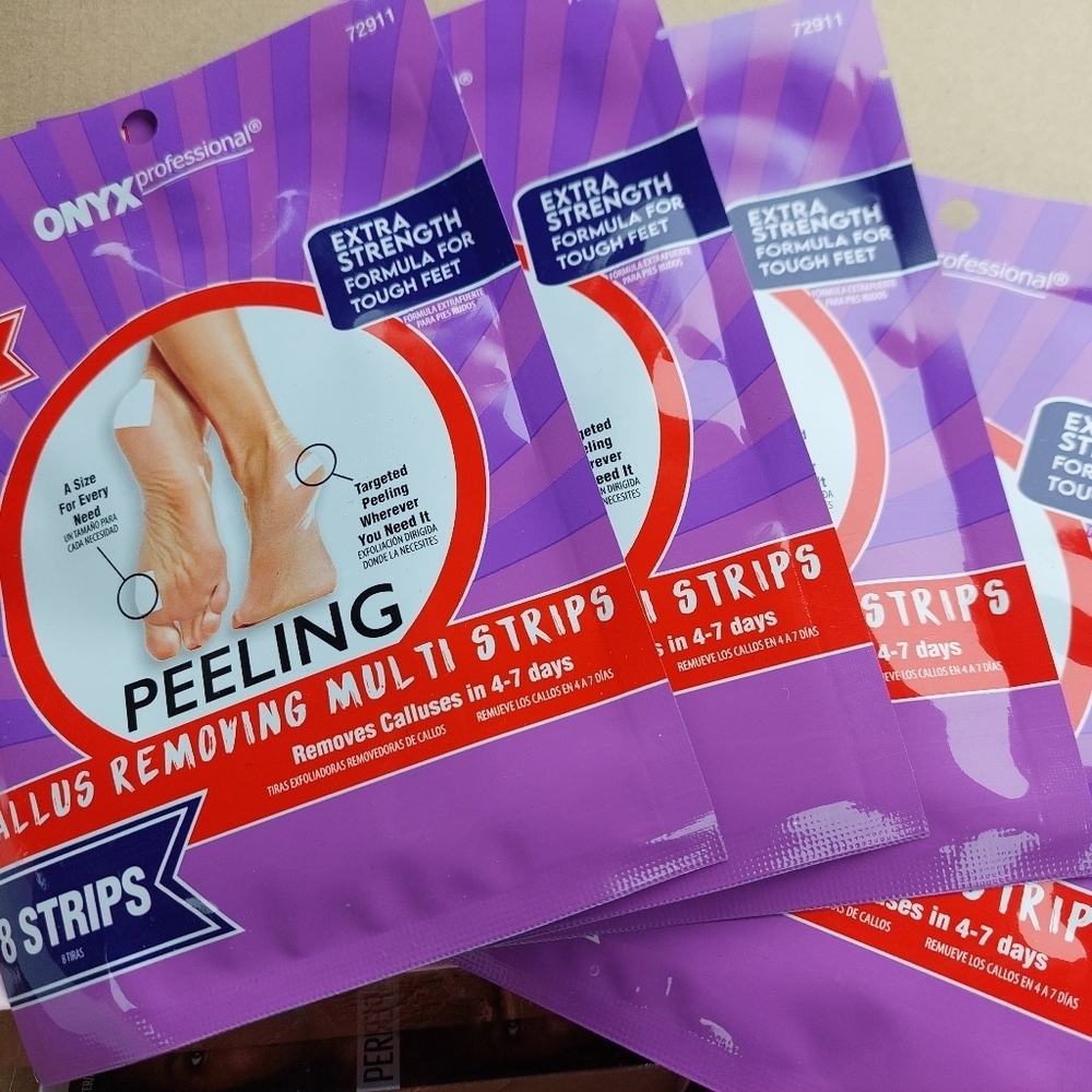 Set Of 4 ONYX FOOT Callus Removing  Strips 8 = 32 Extra Strength
